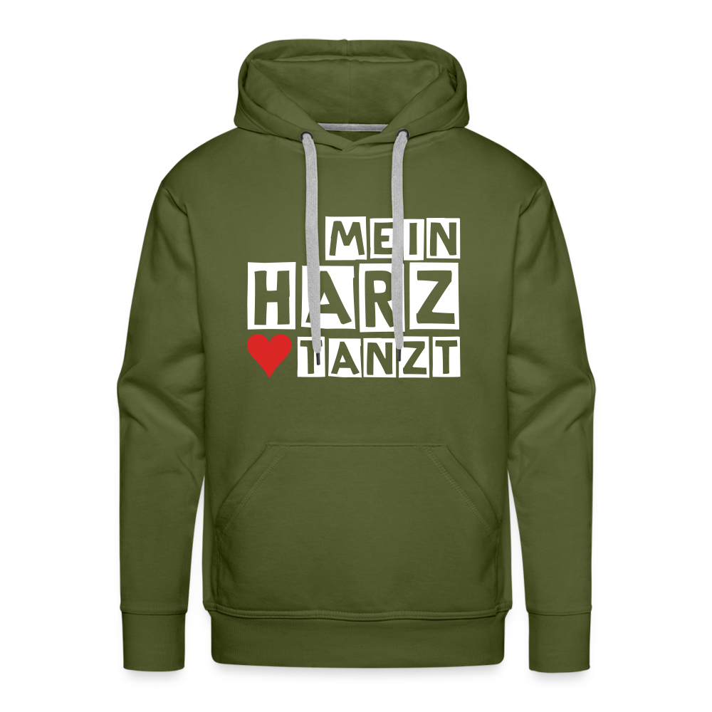 Men’s Hoodie - MEIN HARZ TANZT - Olivgrün