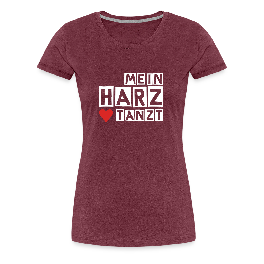 Women’s Shirt - MEIN HARZ TANZT - Bordeauxrot meliert