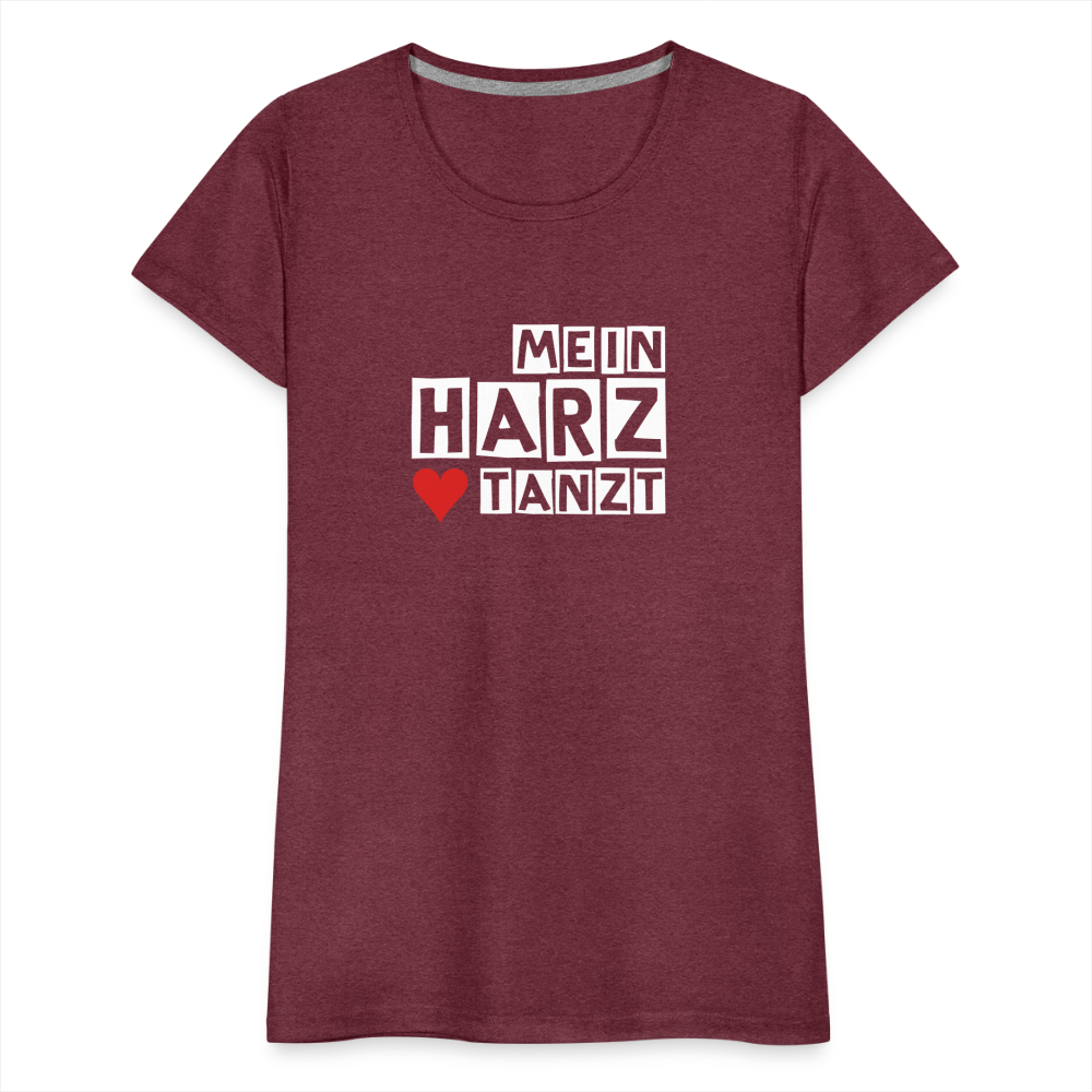 Women’s Shirt - MEIN HARZ TANZT - Bordeauxrot meliert