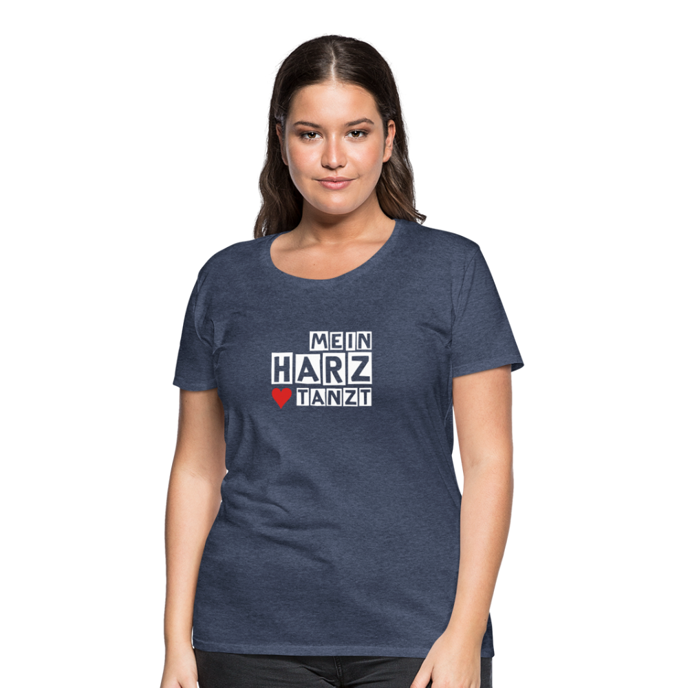 Women’s Shirt - MEIN HARZ TANZT - Blau meliert