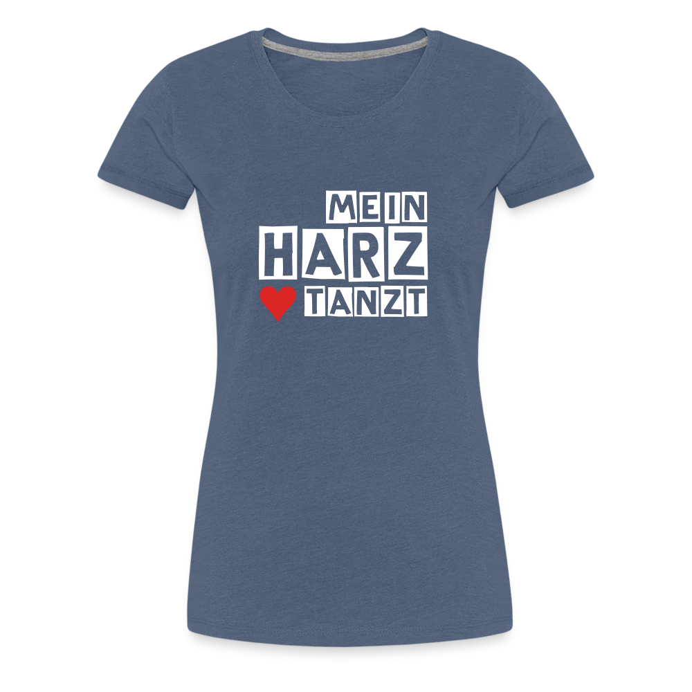 Women’s Shirt - MEIN HARZ TANZT - Blau meliert