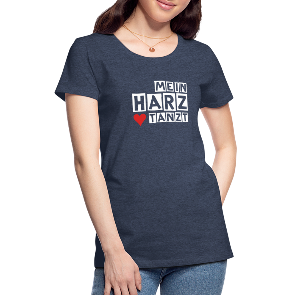 Women’s Shirt - MEIN HARZ TANZT - Blau meliert