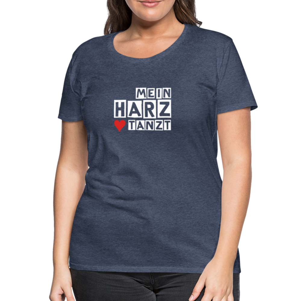 Women’s Shirt - MEIN HARZ TANZT - Blau meliert