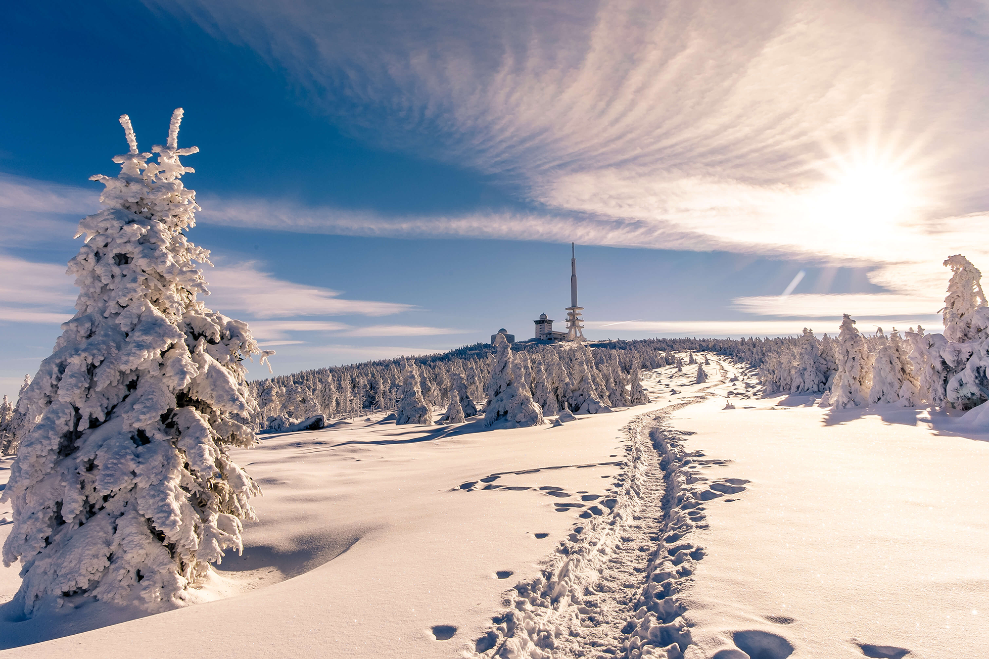 Harz-Shop.de - Der Onlineshop für Produkte aus dem Harz und Umgebung - Winterlicher Blick auf den Brocken genießen