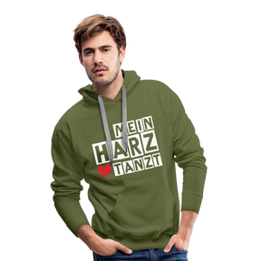 Men’s Hoodie - MEIN HARZ TANZT - Olivgrün