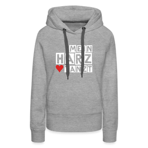 Women’s Hoodie - MEIN HARZ TANZT - Grau meliert