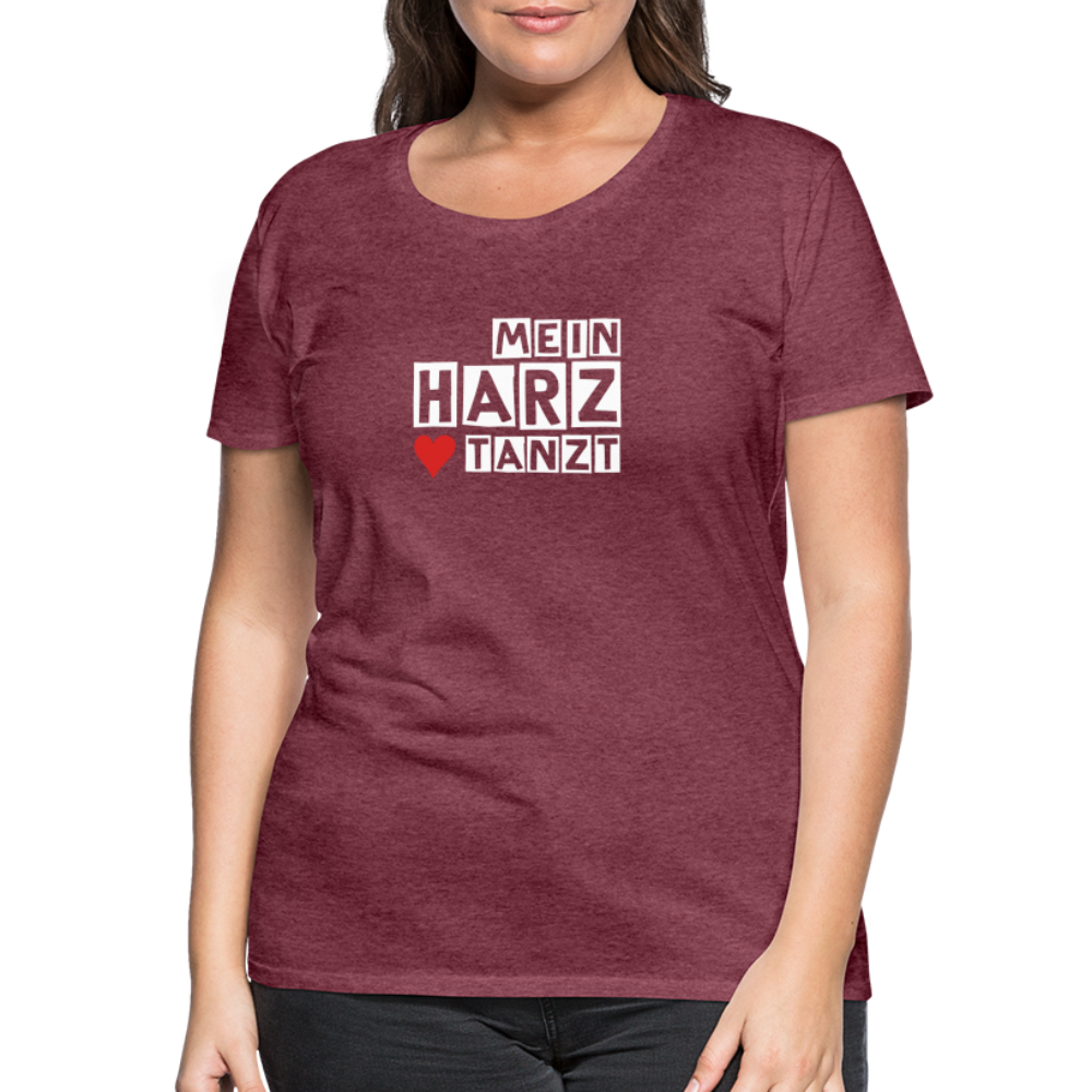 Women’s Shirt - MEIN HARZ TANZT - Bordeauxrot meliert