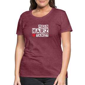 Women’s Shirt - MEIN HARZ TANZT - Bordeauxrot meliert