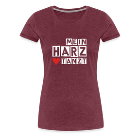 Women’s Shirt - MEIN HARZ TANZT - Bordeauxrot meliert