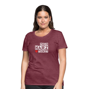 Women’s Shirt - MEIN HARZ TANZT - Bordeauxrot meliert
