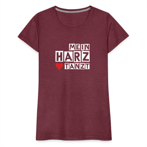 Women’s Shirt - MEIN HARZ TANZT - Bordeauxrot meliert