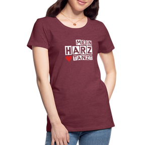 Women’s Shirt - MEIN HARZ TANZT - Bordeauxrot meliert