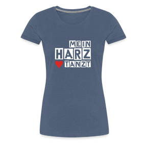 Women’s Shirt - MEIN HARZ TANZT - Blau meliert