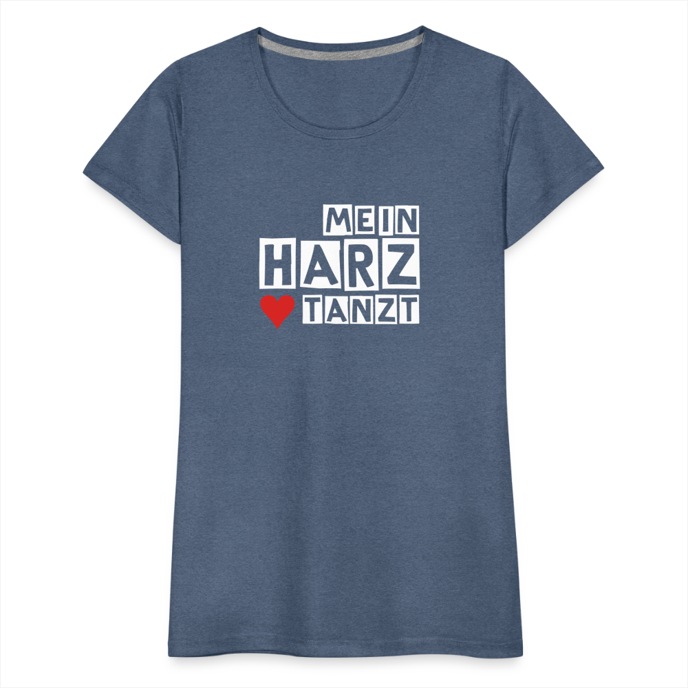 Women’s Shirt - MEIN HARZ TANZT - Blau meliert