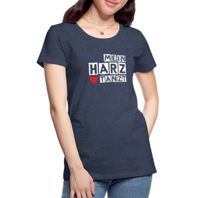 Women’s Shirt - MEIN HARZ TANZT - Blau meliert